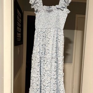 Altar'd State Sky Blue Lace Top